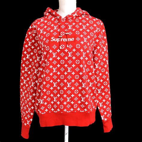 supreme x louis vuitton red hoodie|supreme louis vuitton shop.